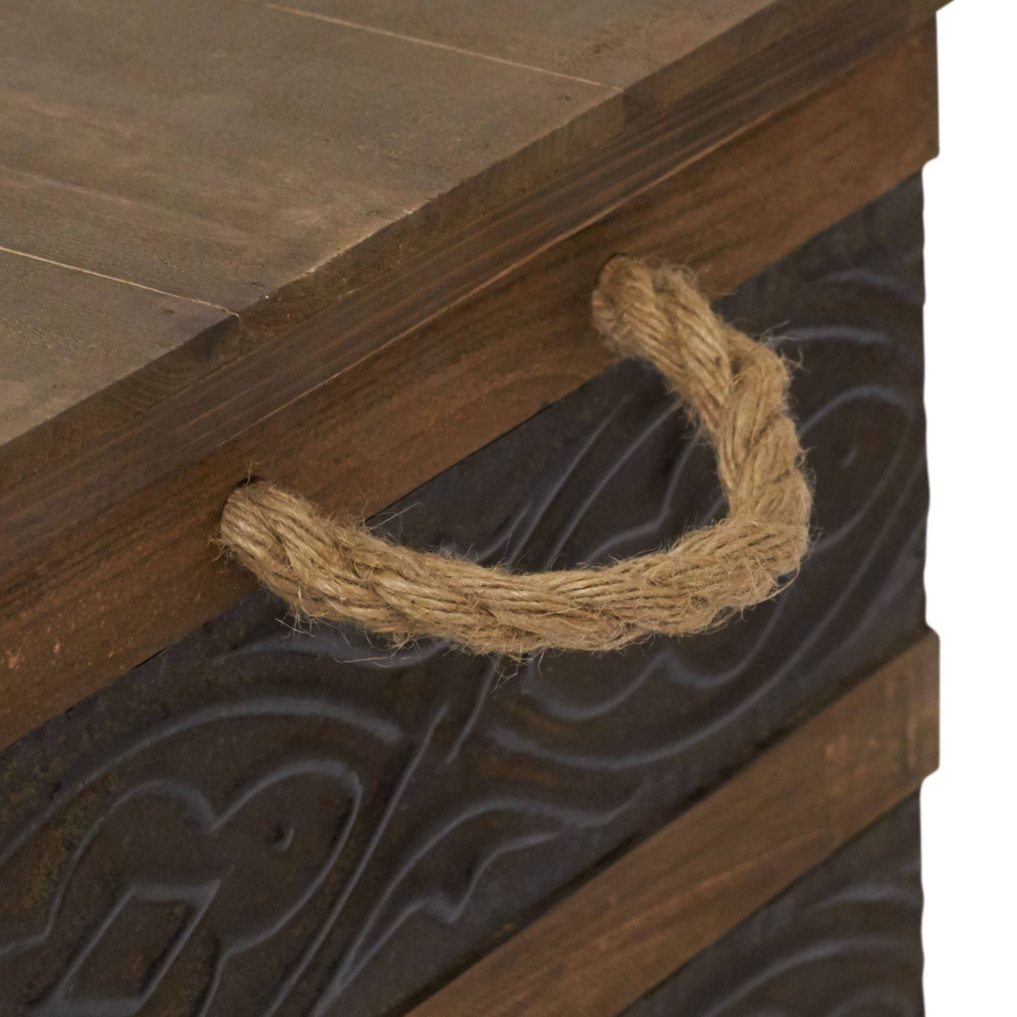 Household Essentials Embossed Decorative Trunk